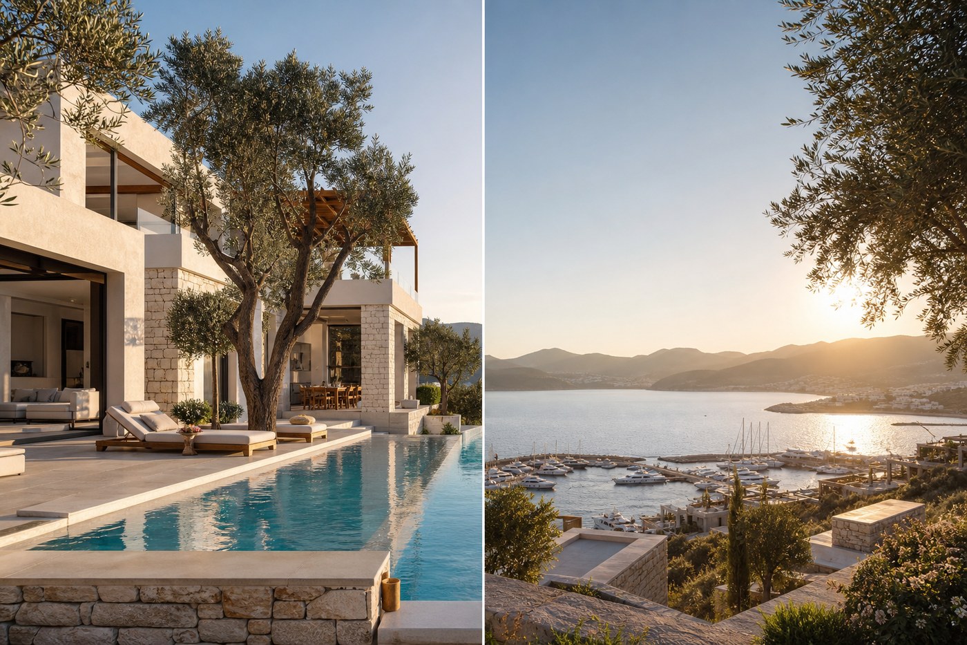 Bodrum deniz kenarı villa ve sonsuzluk havuzu